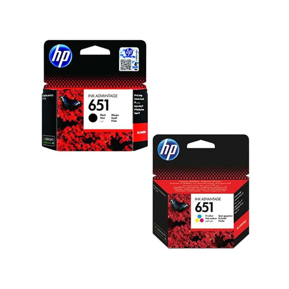 HP Ink Cartridge 651 Black & Tri-Color Combo Pack - eBuy UAE